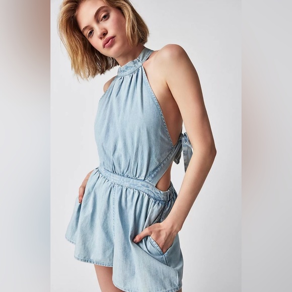 NWT Free People Coral Tides Romper